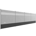 Vėjui atspari pertvara 725x140 cm, su langeliu, pilka