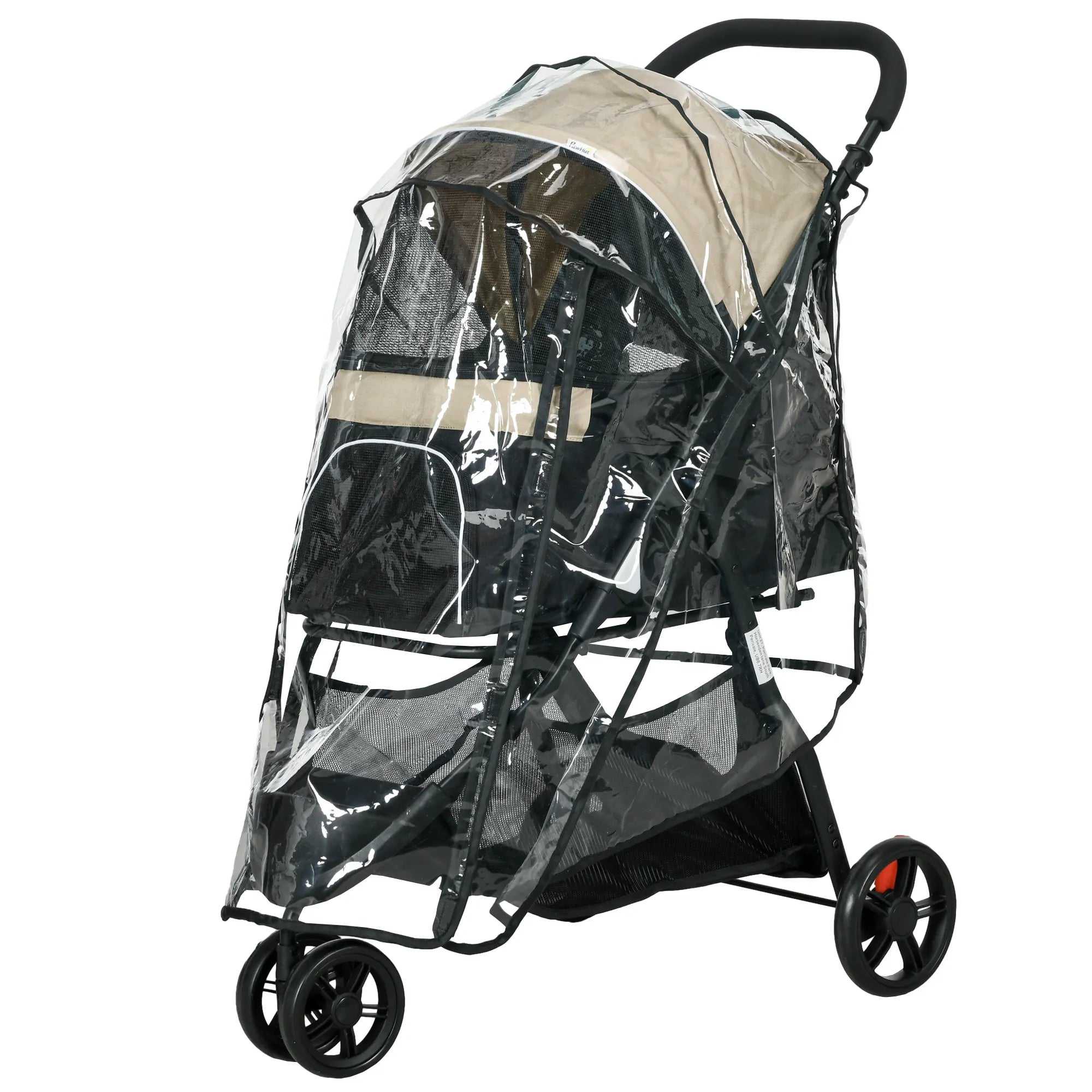Vežimėlis augintiniams, sulankstomas, iki 10 kg, chaki spalvos