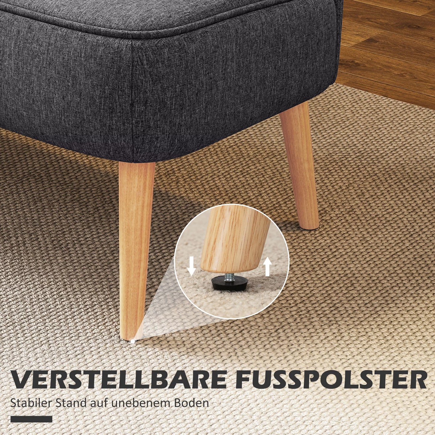 2 vietų sofa, minkšta apmušalai, lengvai prižiūrimi apmušalai, iki 220 kg, 117 x 56,5 x 77 cm, tamsiai pilka