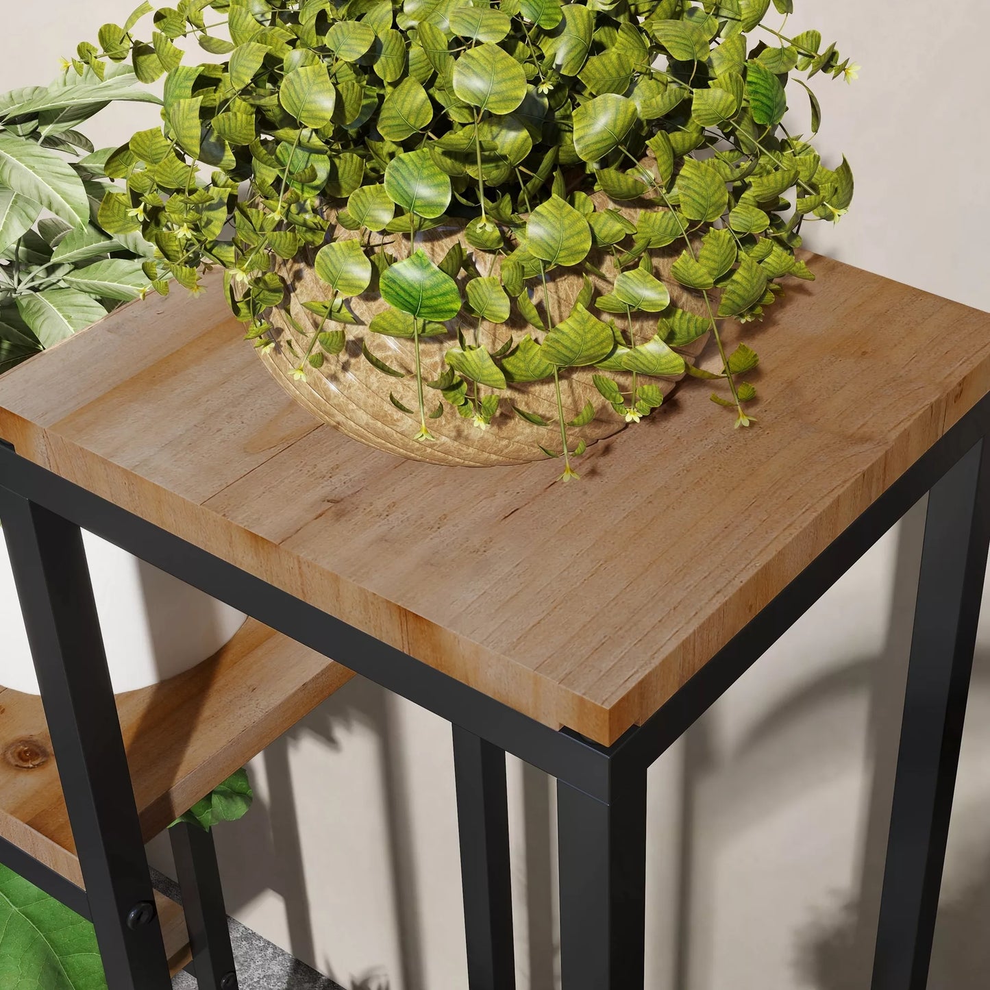 Gėlių lentyna, 4 pakopos, skirta naudoti viduje ir lauke, metalinis rėmas, 80 x 20 x 74 cm