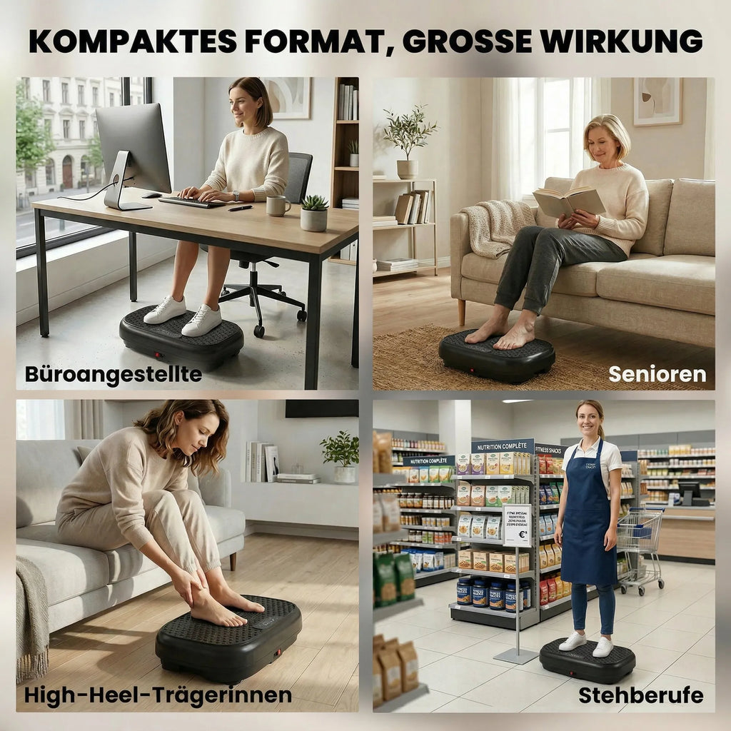 Vibracijos platforma 120 intensyvumo lygių kūno formavimui juoda