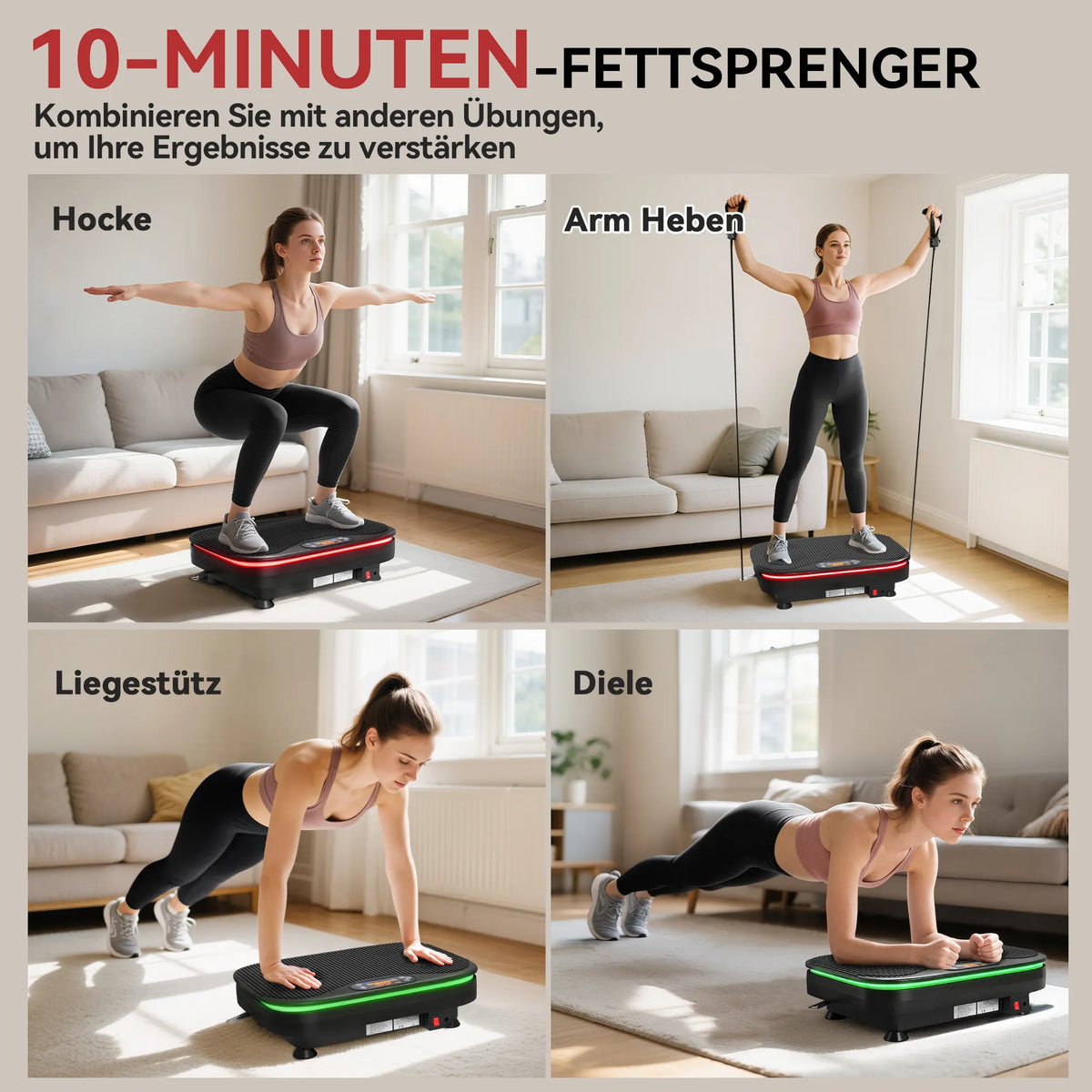 Vibracinė platforma iki 120 kg, juoda