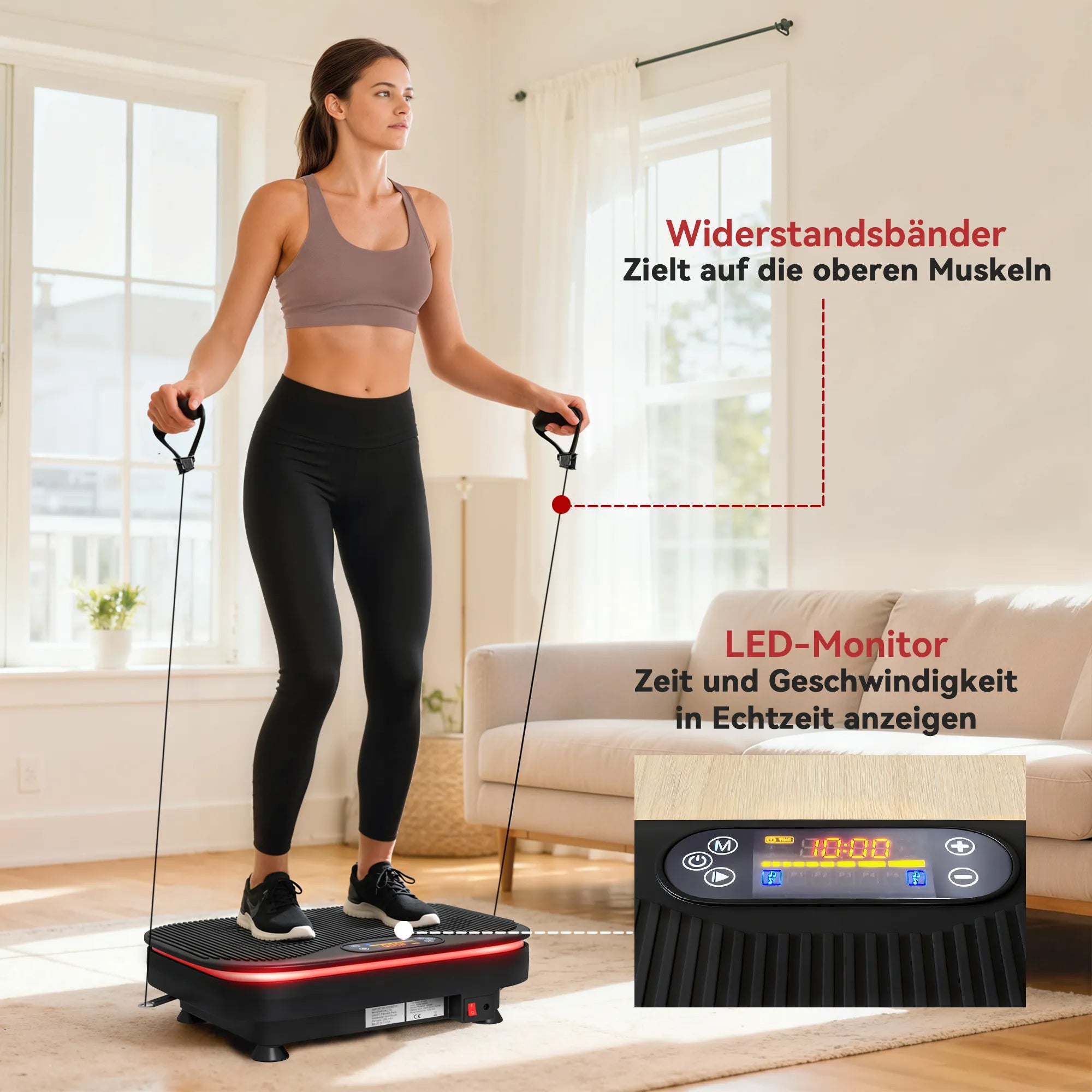 Vibracinė platforma iki 120 kg, juoda