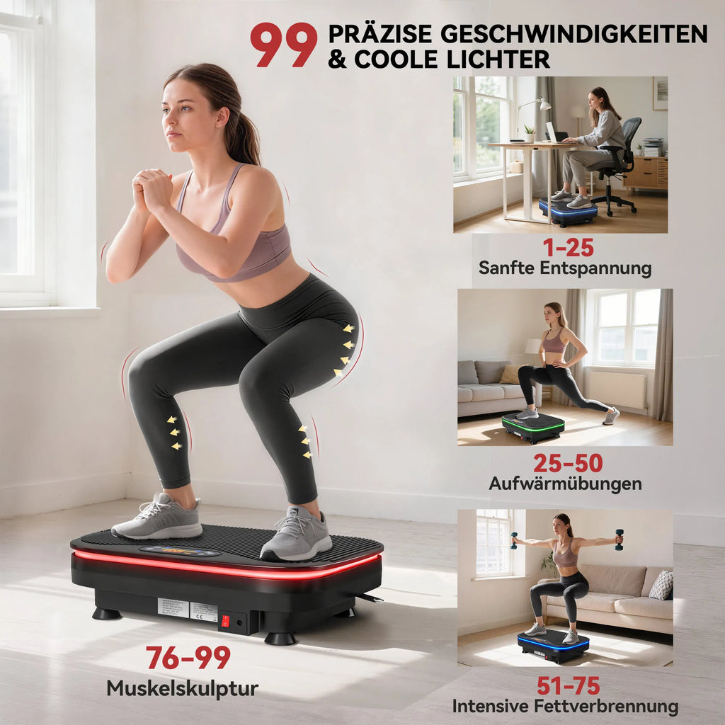 Vibracinė platforma iki 120 kg, juoda