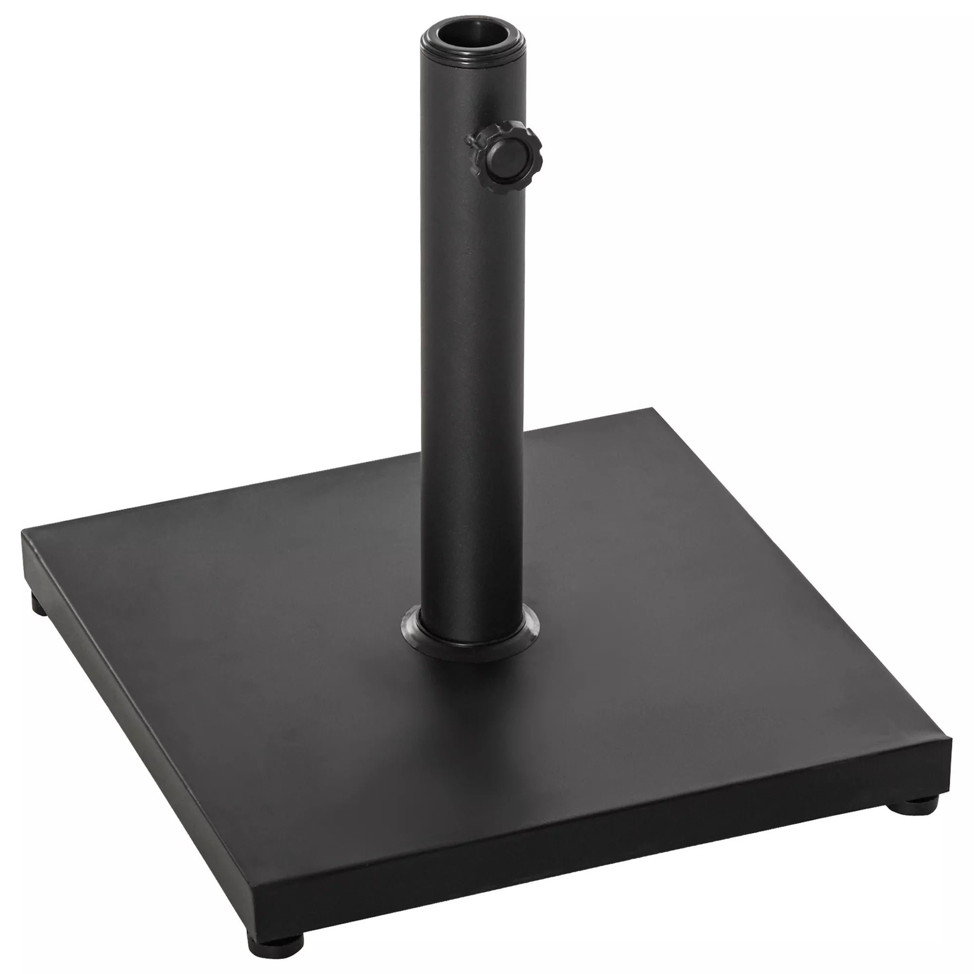 Skėčių stovas 13 kg Skėčių stovas, kvadratinis skėčių laikiklis, skėčių svoris, stovas skėčiams 35/38/48 mm vamzdžio skersmens, balkonui, terasai, sodui, juodos spalvos