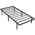 Viengulis lovos rėmas 90x200 cm su vieta daiktams, juodas