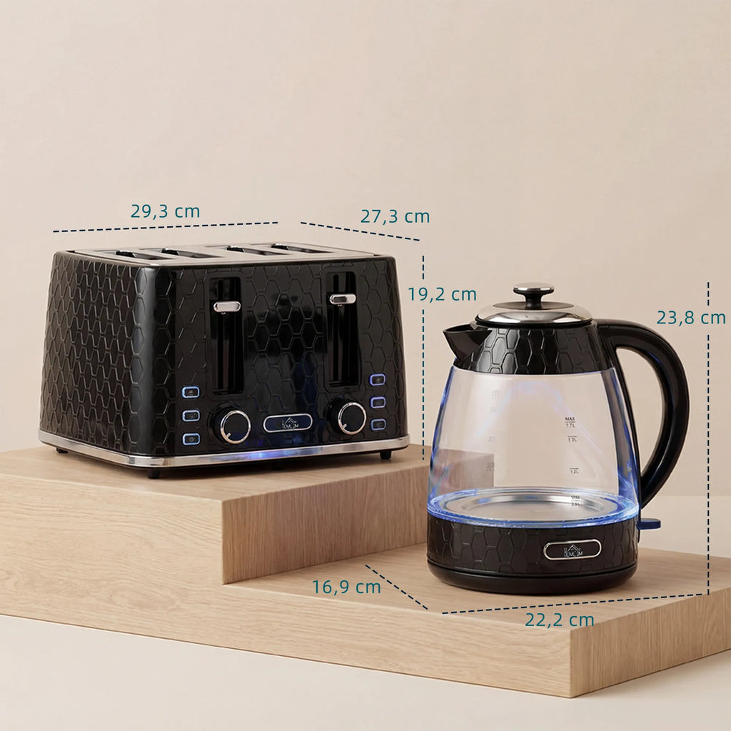 Virdulio ir skrudintuvo komplektas 1,7l/2200W, juodas