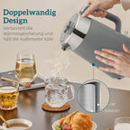 Virdulio ir skrudintuvo komplektas su greito virimo funkcija, 1,7 l, 4 riekelių, pilkas