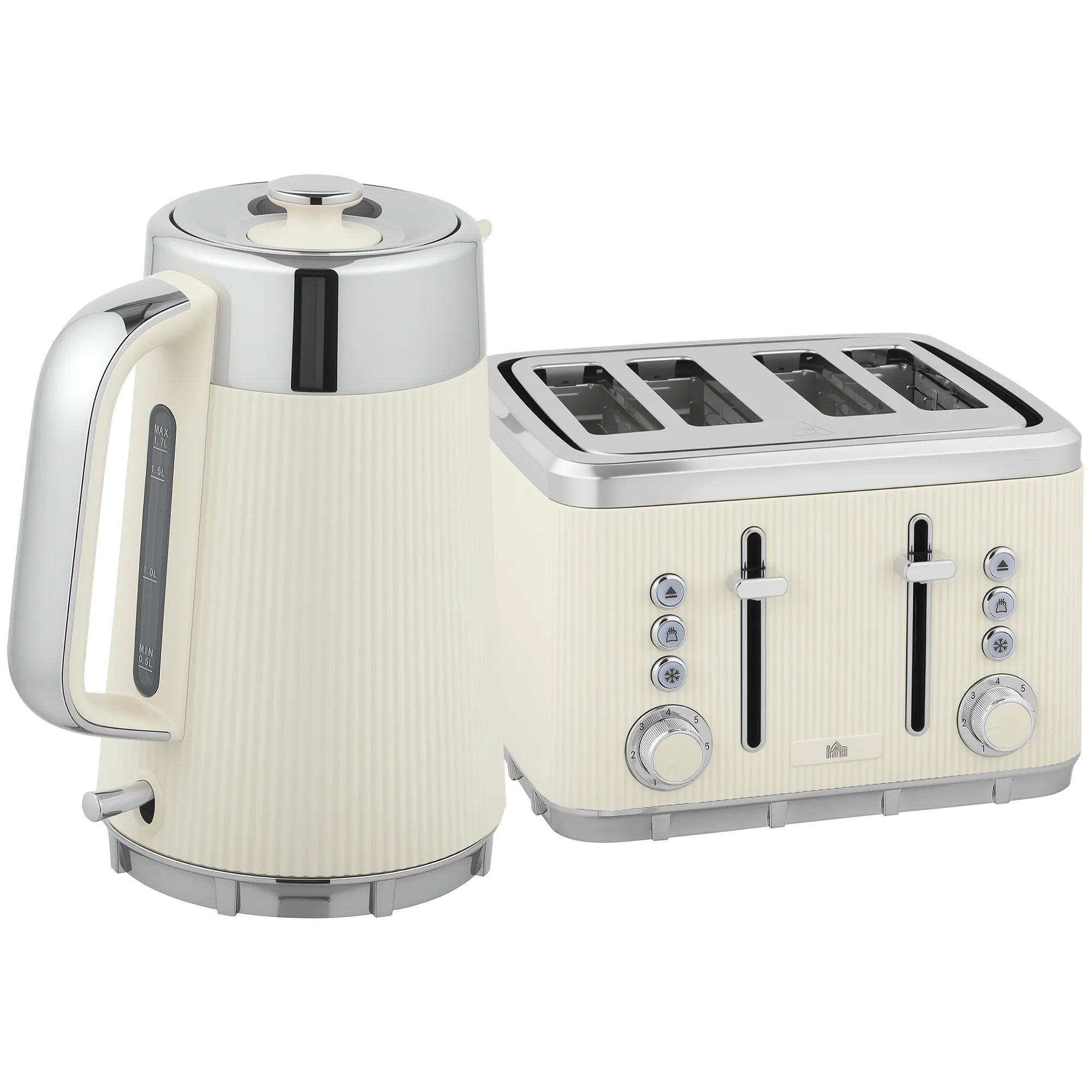 Virdulio ir skrudintuvo rinkinys 1,7 l, 2200 W, kreminės spalvos