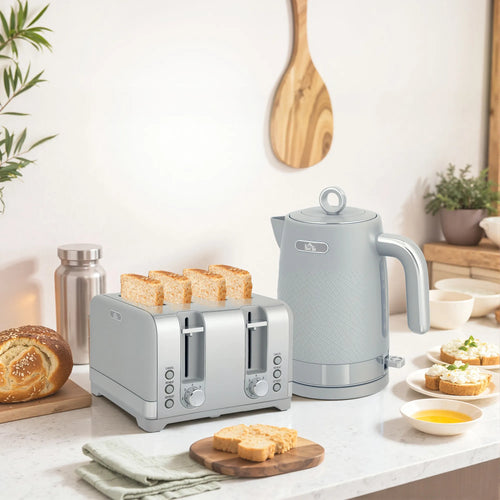 Virdulio ir skrudintuvo rinkinys, 1,7 l 2200 W, pilkas