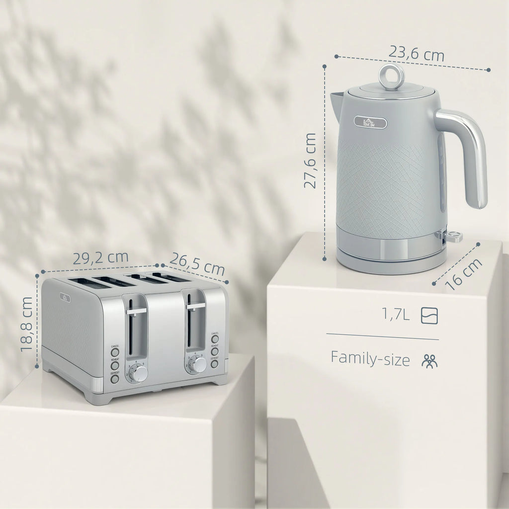 Virdulio ir skrudintuvo rinkinys, 1,7 l 2200 W, pilkas