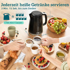 Virdulio ir skrudintuvo rinkinys, 1,7 l, juodas