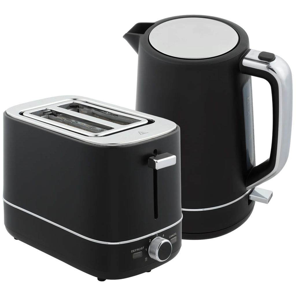 Virdulio ir skrudintuvo rinkinys, 1,7 l, juodos spalvos