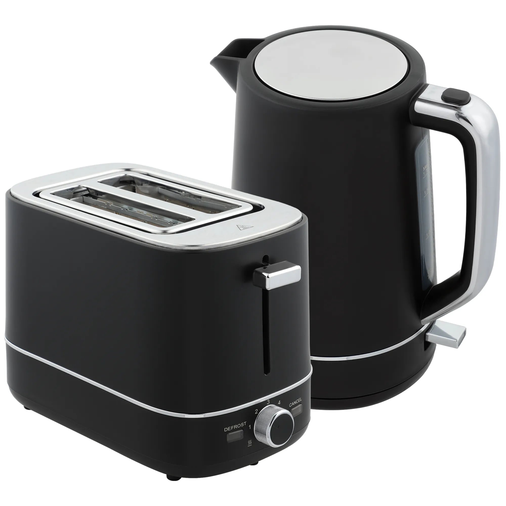 Virdulio ir skrudintuvo rinkinys, 1,7 l, juodos spalvos