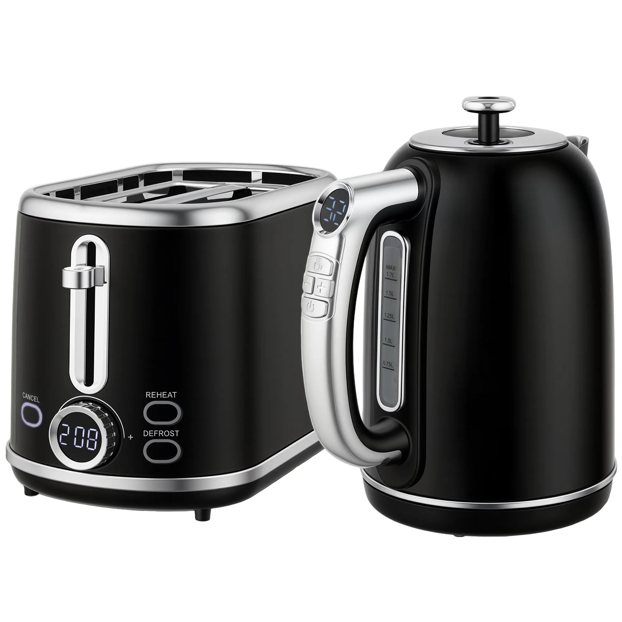 Virdulio ir skrudintuvo rinkinys NEO, 1,7 l, juodas
