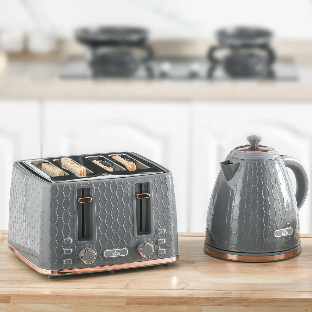 Virdulys ir skrudintuvas 2-in-1 komplektas, 1,7 l, pilki