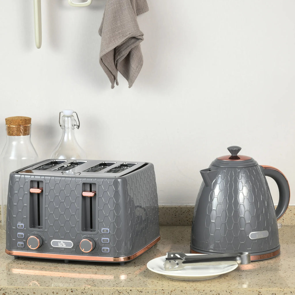 Virdulys ir skrudintuvas 2-in-1 komplektas, 1,7 l, pilki