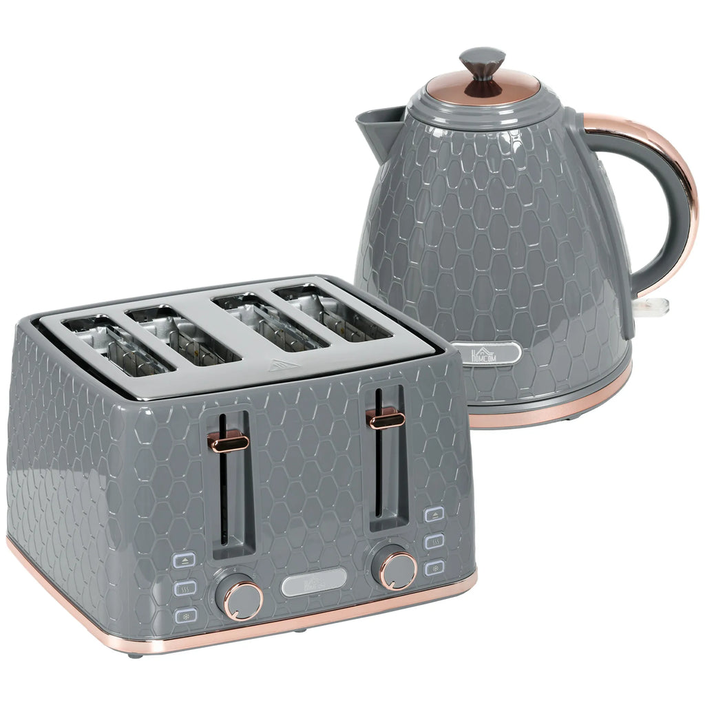 Virdulys ir skrudintuvas 2-in-1 komplektas, 1,7 l, pilki