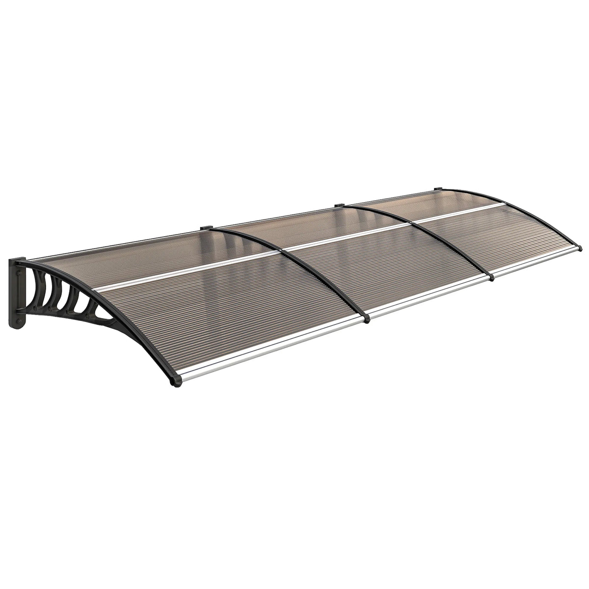 Viršdurvis 303x96 cm, lietaus ir saulės apsauga, ruda/juoda