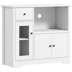 Virtuvės spintelė su stalčiumi ir atvira lentyna, 80 x 35 x 72,2 cm, balta