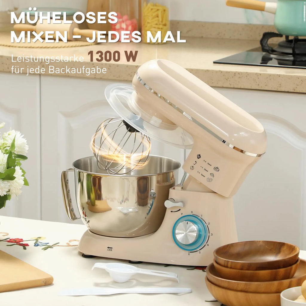 Virtuvinis kombainas su 4,5 l dubeniu, 1300 W, smėlio spalvos