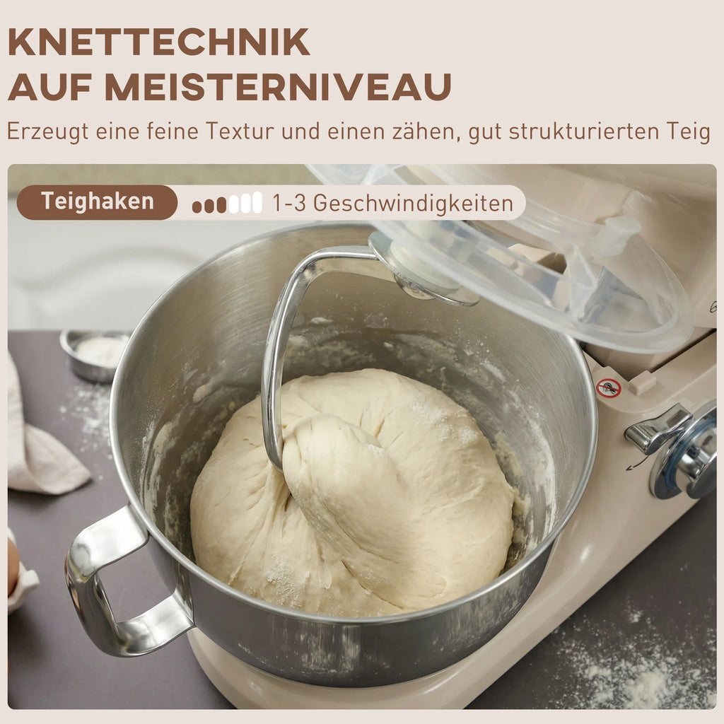 Virtuvinis kombainas su 4,5 l dubeniu, 1300 W, smėlio spalvos