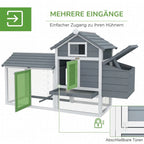 Vištidė 2–3 vištoms su voljeru ir lizdaviete, 151,5 × 54 × 87 cm