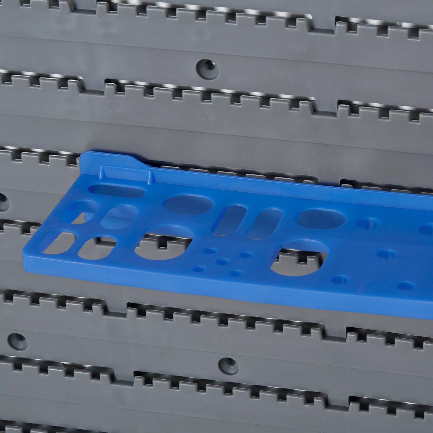 Įrankių siena, 44 dalys, su sutankinamomis laikymo dėžutėmis, 54 x 22 x 95 cm, plastikinė, mėlyna