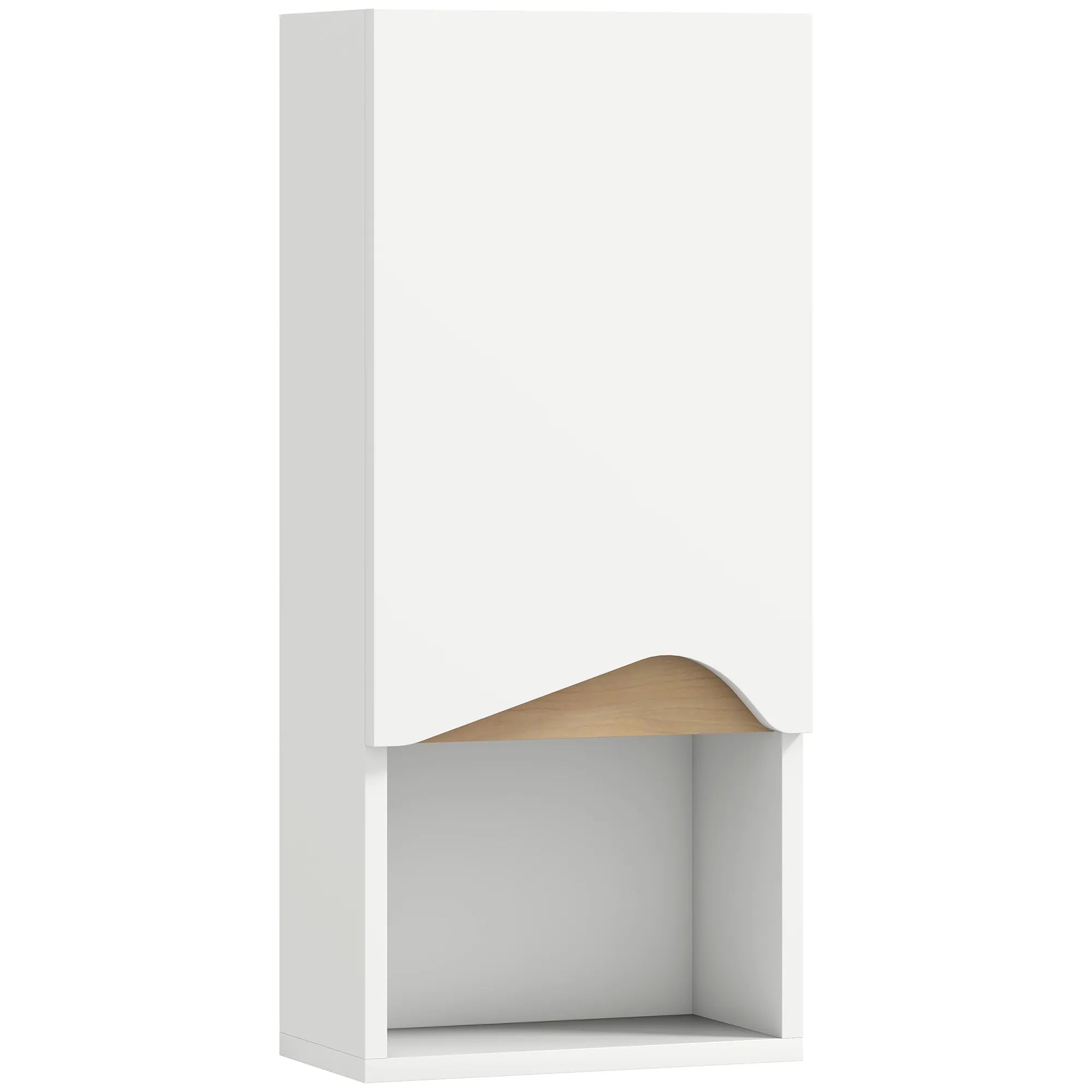 Vonios spintelė su reguliuojama lentyna 30x17x67 cm balta