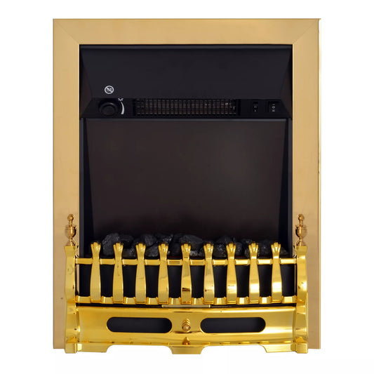 Elektrinis židinys su šildymu, elektrinis židinys su LED liepsnos efektu, 1000/2000W dekoratyvinis židinys, elektrinė židinio ugnis, auksinis