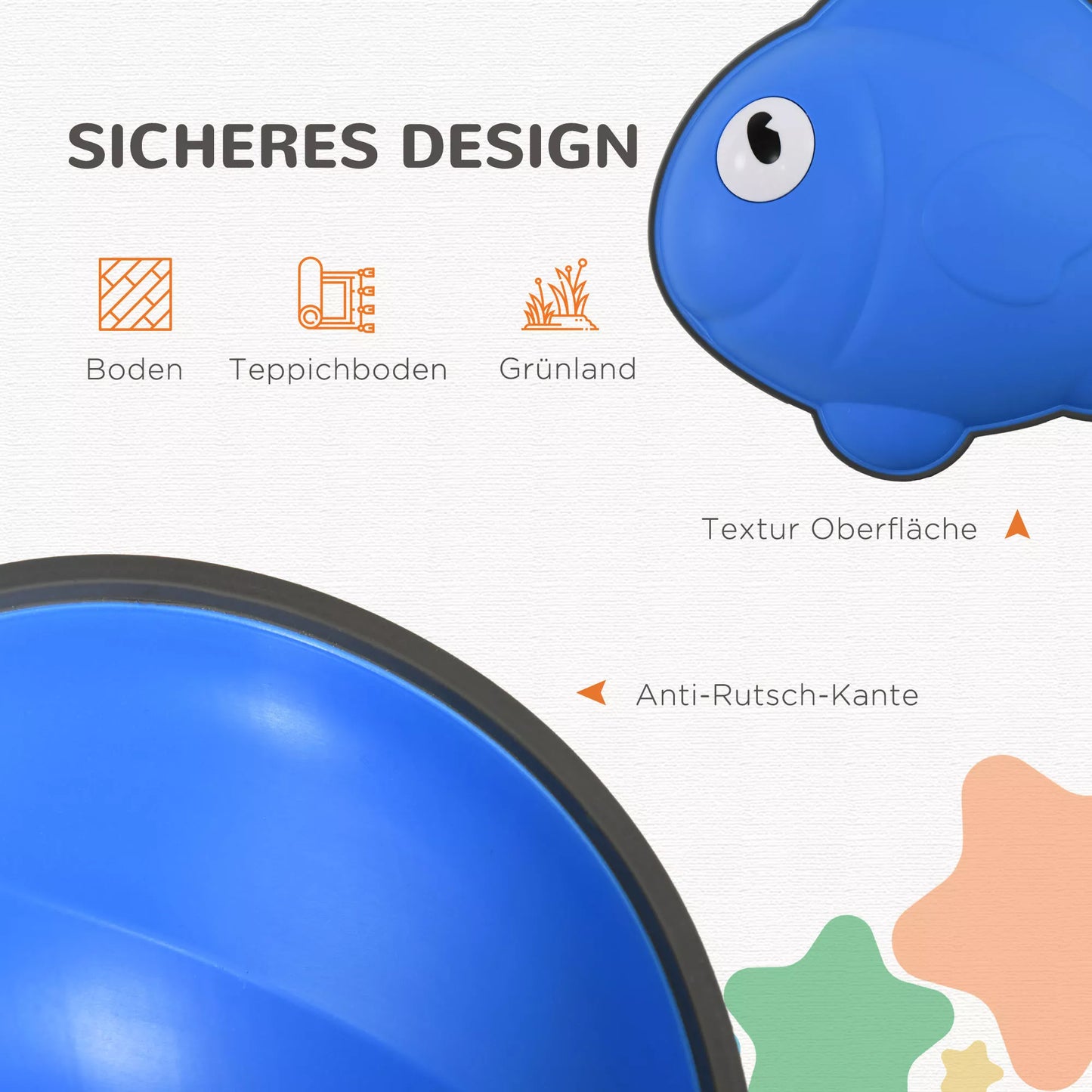 AIYAPLAY Balansinės pakopėlės, 9 vnt. rinkinys, neslystančios, sukiojamos, skirtos naudoti lauke ir viduje, spalvotos