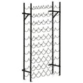 Vyno stovas metalinis 60 butelių 64,5 × 5,5 × 120,5 cm juodas