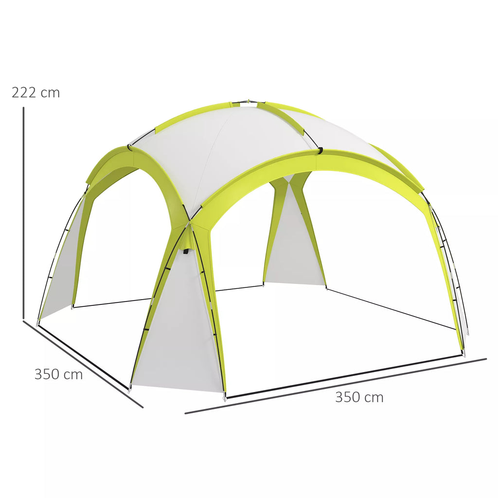 Event Shelter 3,5 x 3,5 m paviljonas su kabliais Durys Vandeniui atsparus Žiemai pritaikytas Sodo paviljonas Žalias