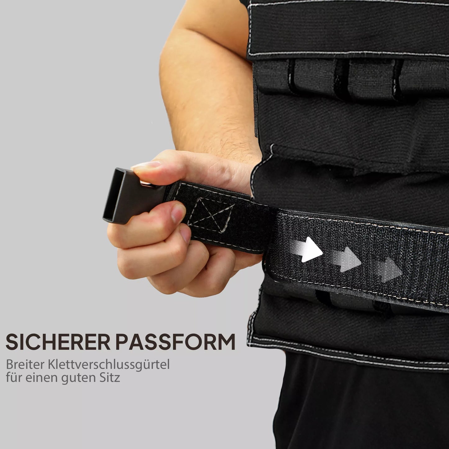 20 kg Reguliuojama svorio liemenė su reguliuojamais dirželiais ir atspindinčiomis juostelėmis, skirta vyrams ir moterims