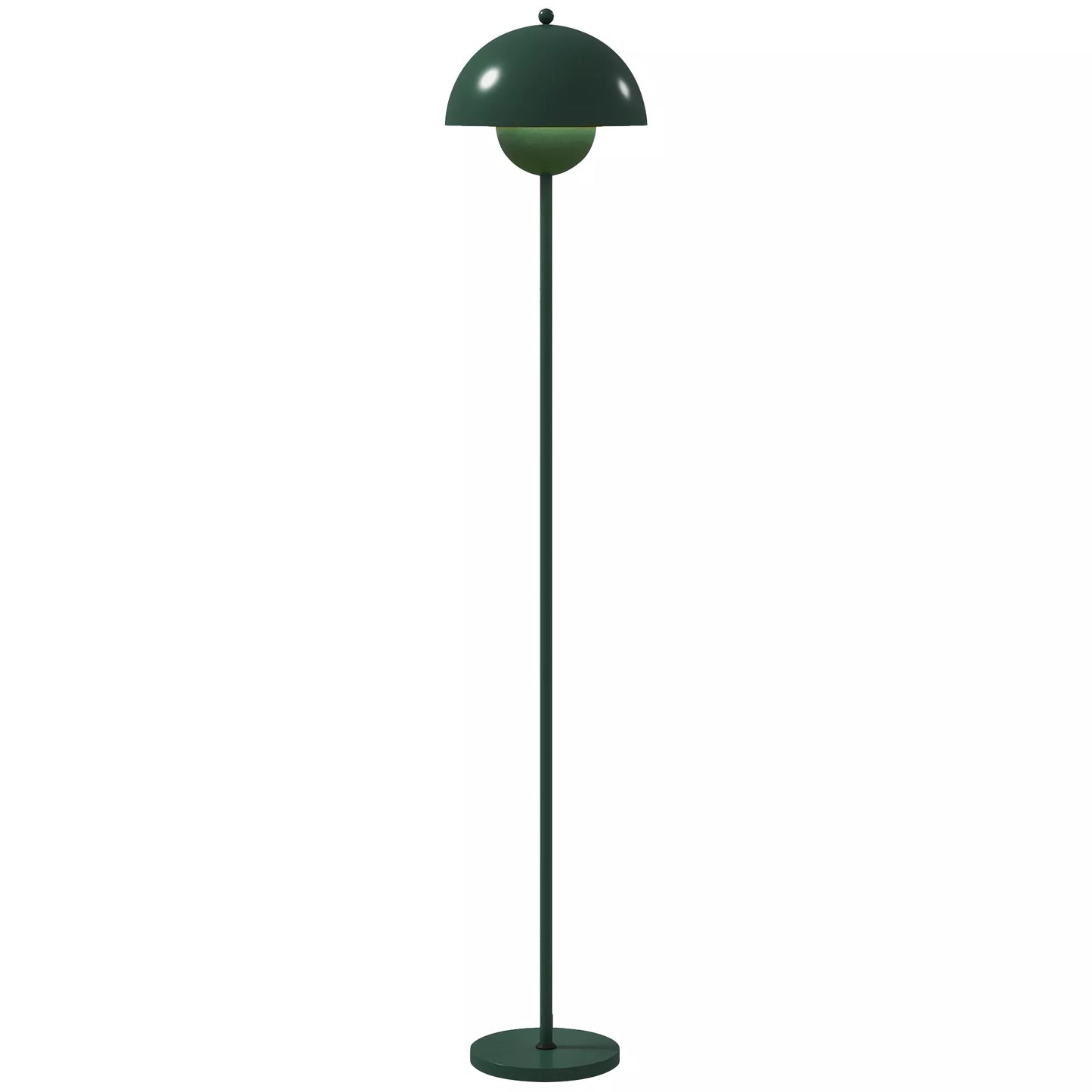 Toršeras, apvalus gaubtas, kojinis jungiklis, ilgas laidas, elegantiška išvaizda, plienas, žalia