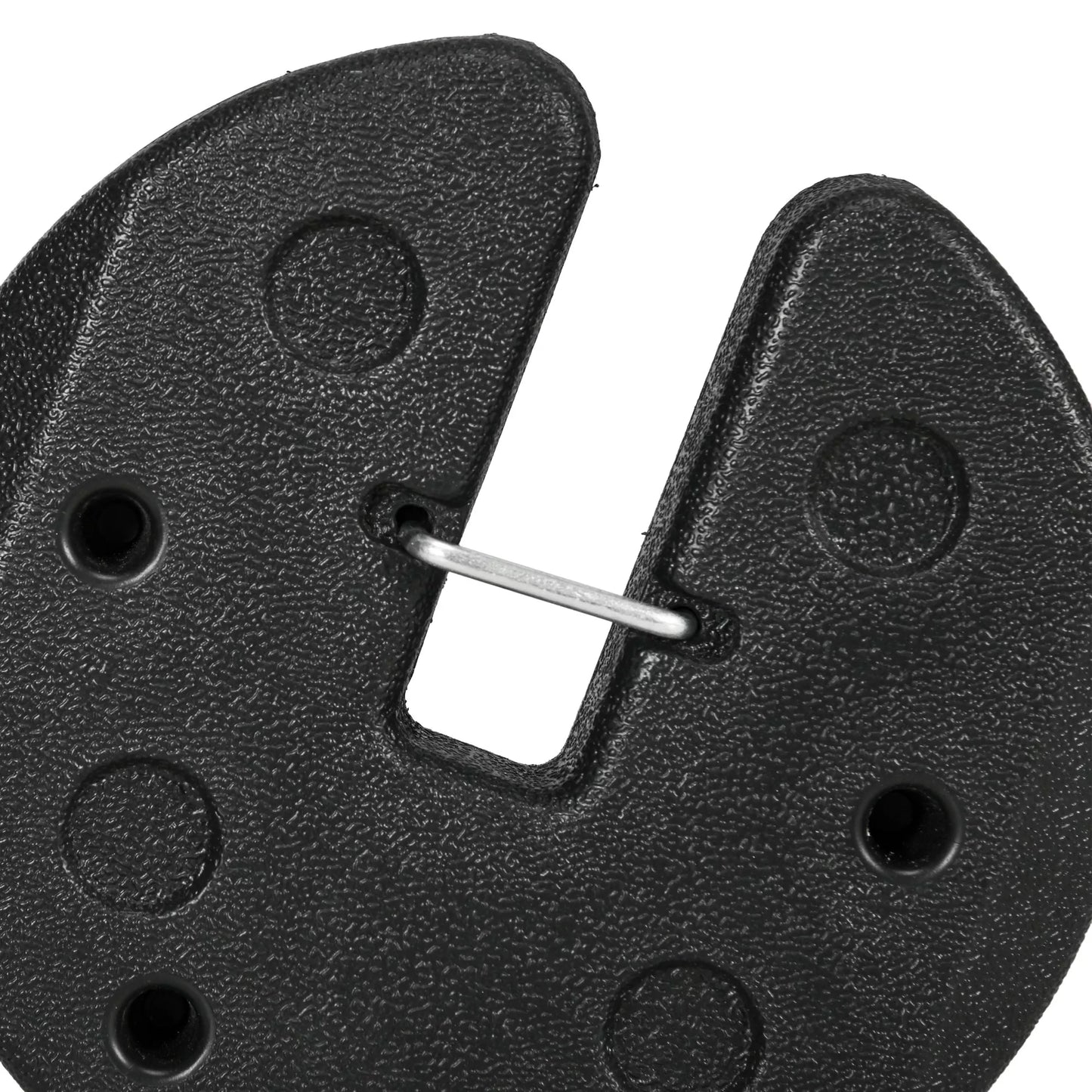 Pavėsinės kojų svoriai, 4 vnt. rinkinys su tvirtinimo kaiščiais, plastikas (užpildomas), 12 kg, juodi