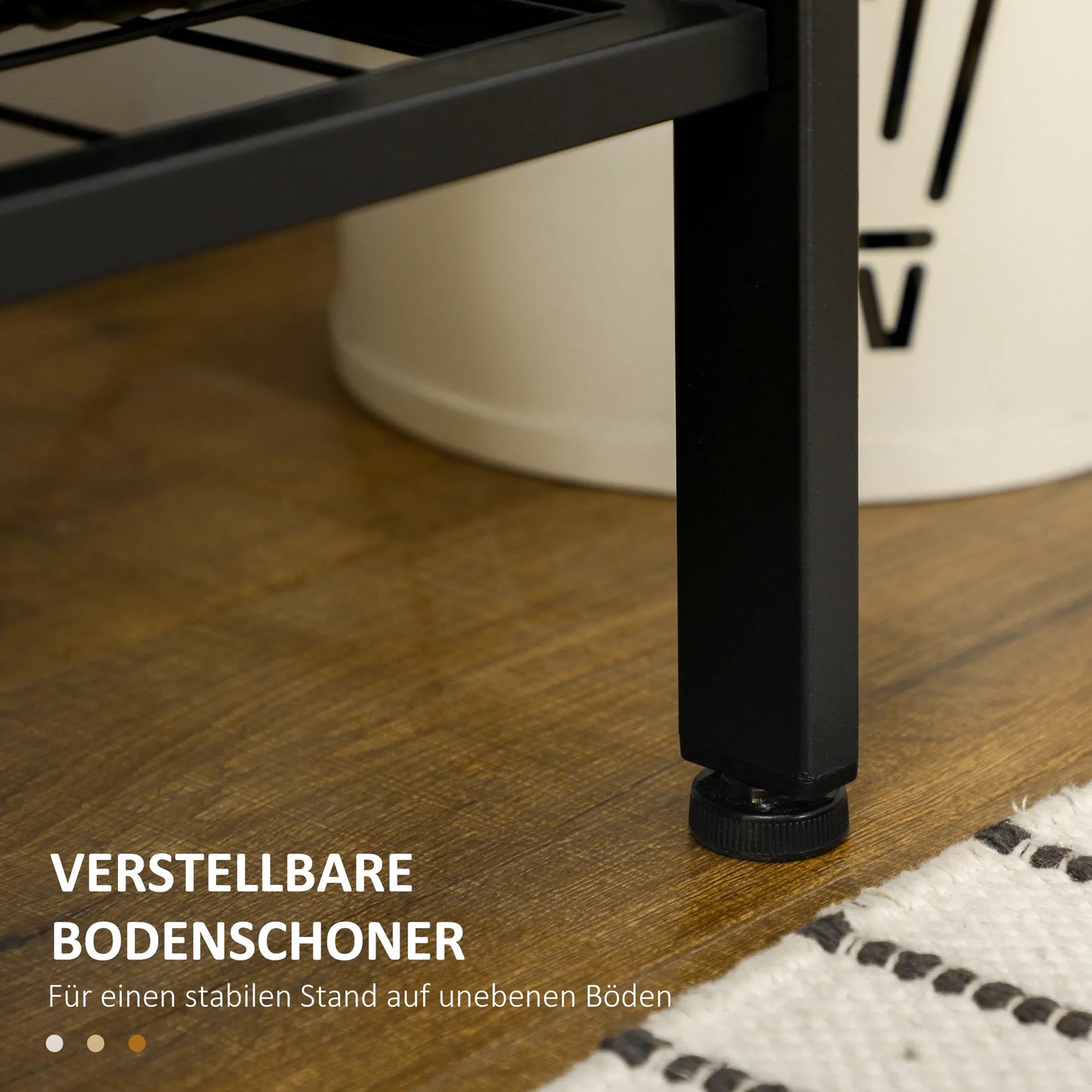 Prieškambario baldų komplektas pramoninio dizaino, 1 užrašų lenta, 1 batų suoliukas, 8 drabužių kabliukai, 1 laikymo maišelis, juoda + ruda