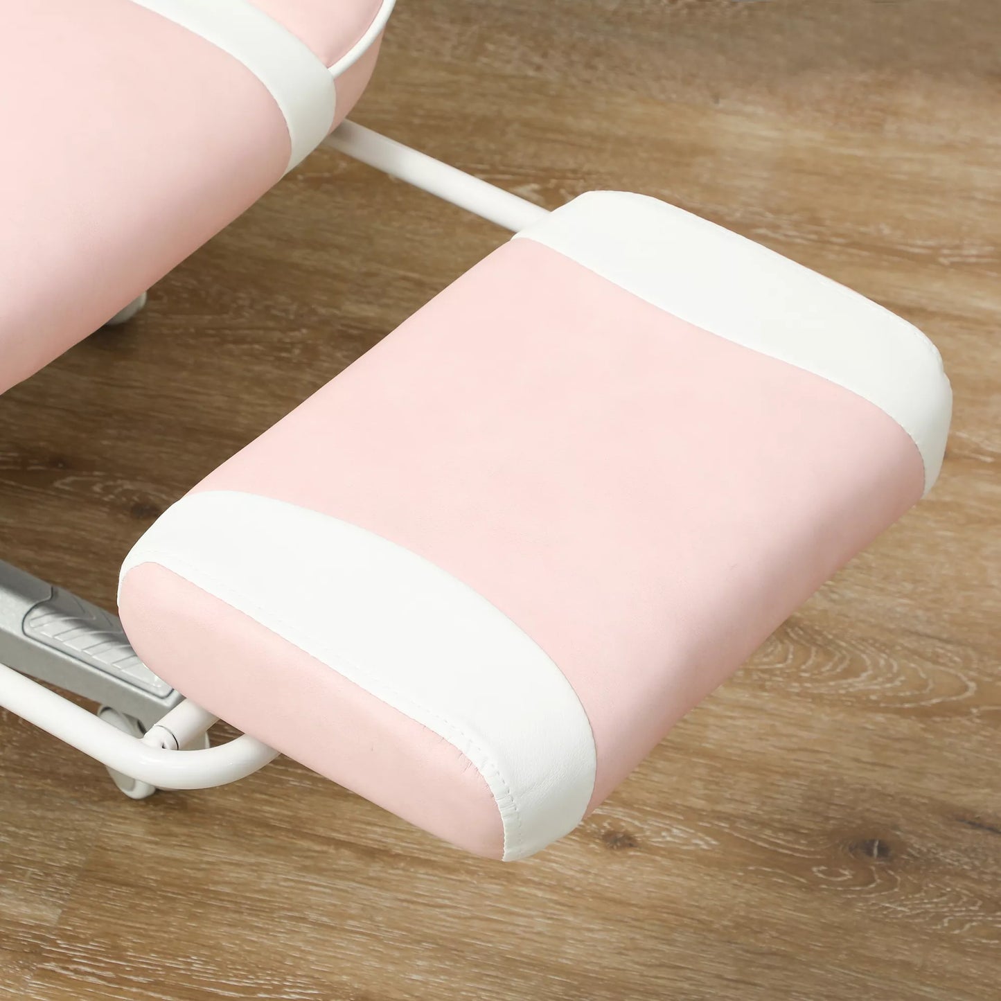 Žaidimų kėdė su atrama kojoms, galvos ir juosmens pagalvėlėmis, pasukama, reguliuojamo aukščio, Rožinė