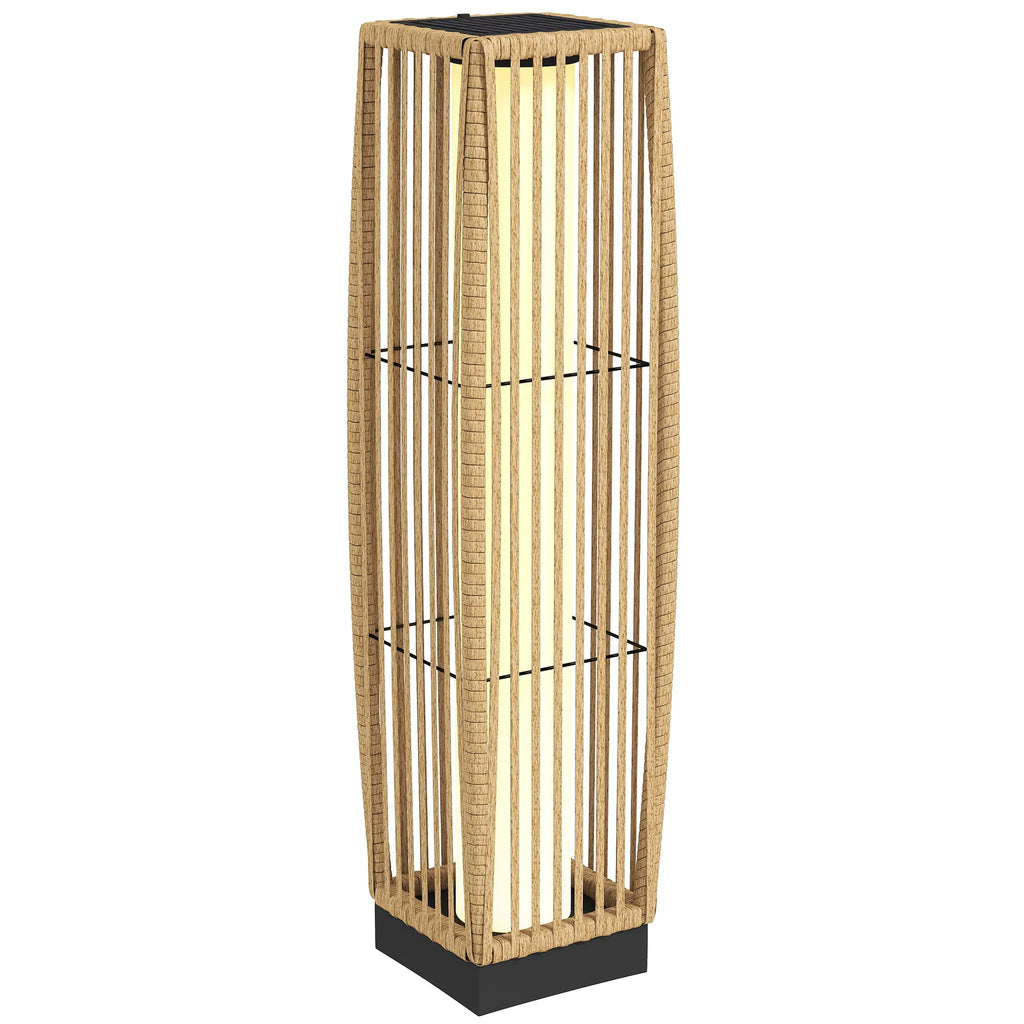 Saulės stovas Rattan saulės lempos su šviesos jutikliu Automatinis LED saulės šviestuvas boho stiliaus IP44