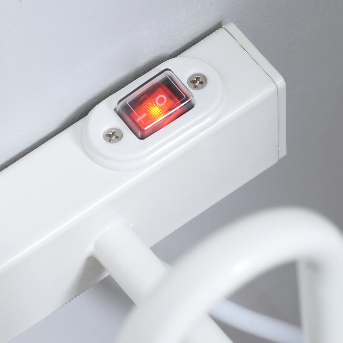 Batų džiovintuvas, elektrinis, temperatūra iki 55 °C, montuojamas ant sienos, plieninis, baltas, 76 x 13 x 17 cm