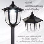 Šviestuvo galvutės detalė įjungus šviesą, viršuje – saulės skydelis