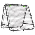 Futbolo vartai, reguliuojami, sulankstomi, metalinis rėmas, 100 x 68–95 cm, juodi