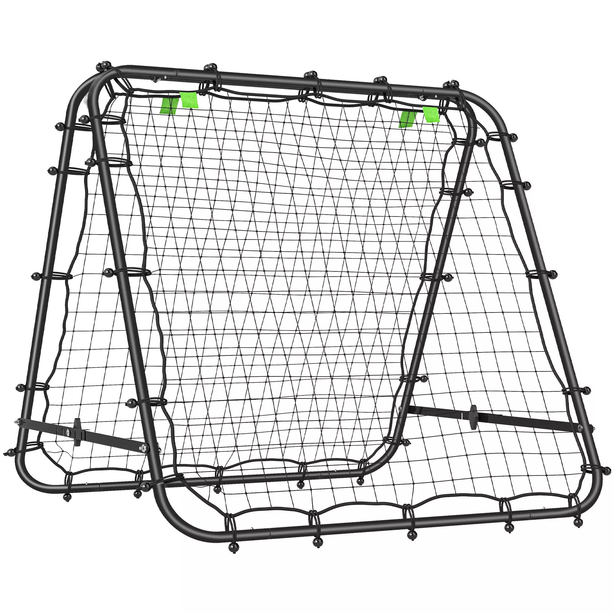 Futbolo vartai, reguliuojami, sulankstomi, metalinis rėmas, 100 x 68–95 cm, juodi
