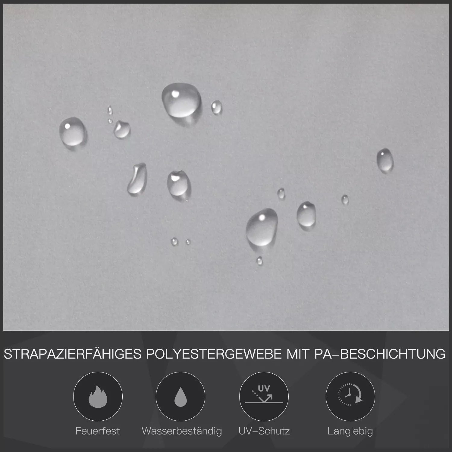 Grilio pavėsinė 218x138x216 cm su ugniai atspariu stogu ir 2 lentynomis, poliesteris, juoda