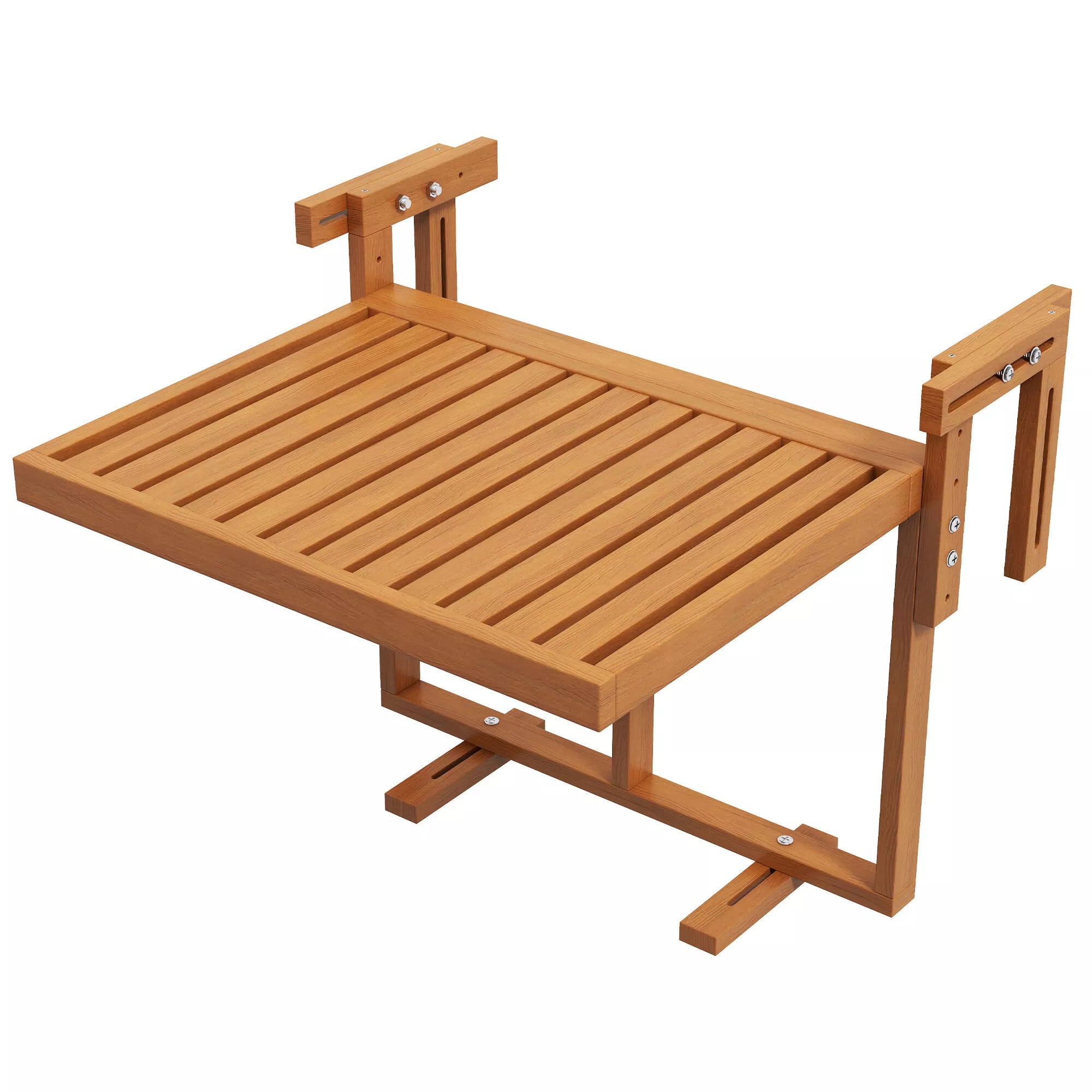Balkono stalas, sulankstomas stalas, sodo stalas, lauko sulankstomas stalas, atsparus oro sąlygoms, reguliuojamo aukščio, 68 cm x 65 cm x 55 cm, tiko mediena