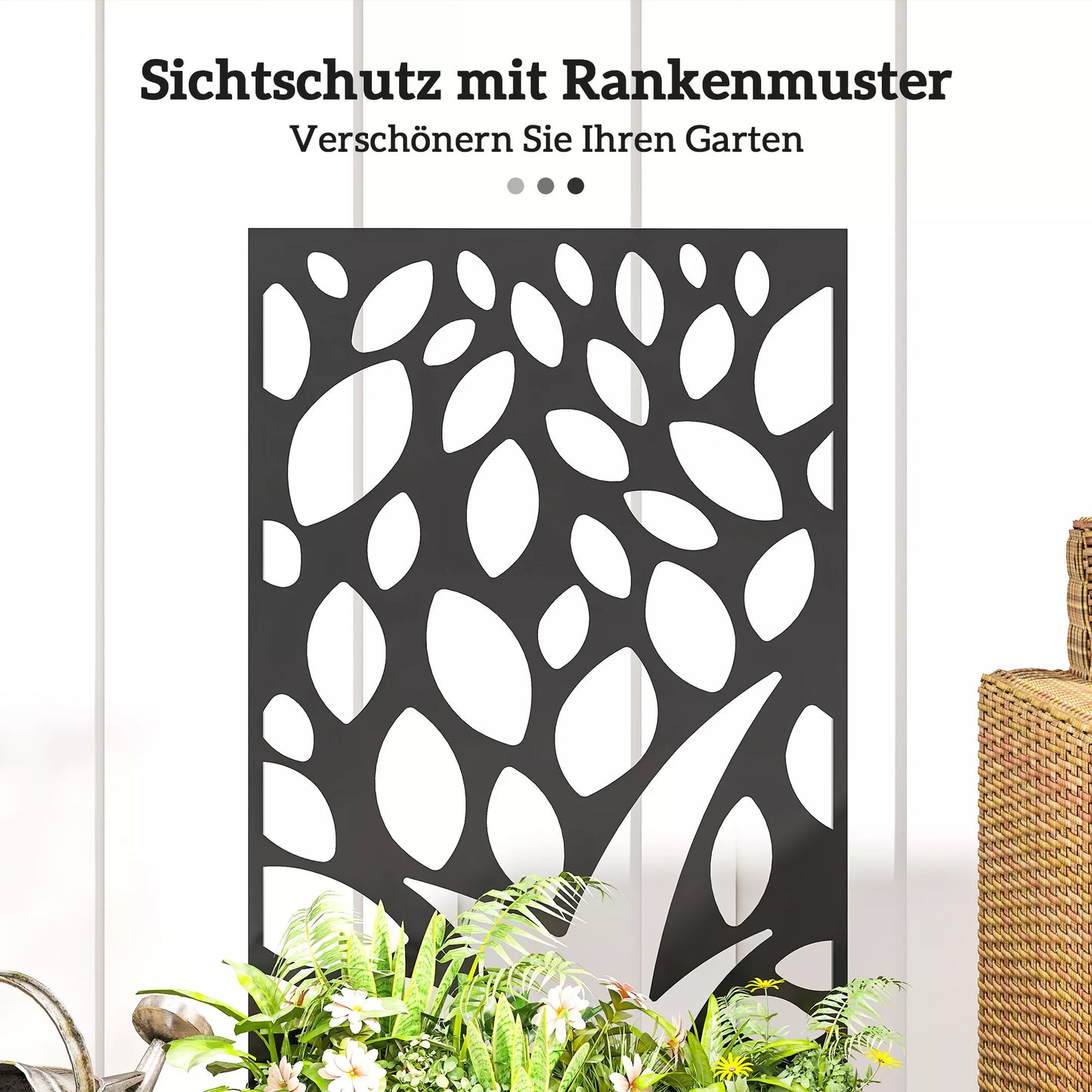 Pakelta lysvė su grotelėmis, metalinis vazonas su sienele tvirtinimui prie sienos arba pastatymui, plienas, 60x25x150 cm, antracito