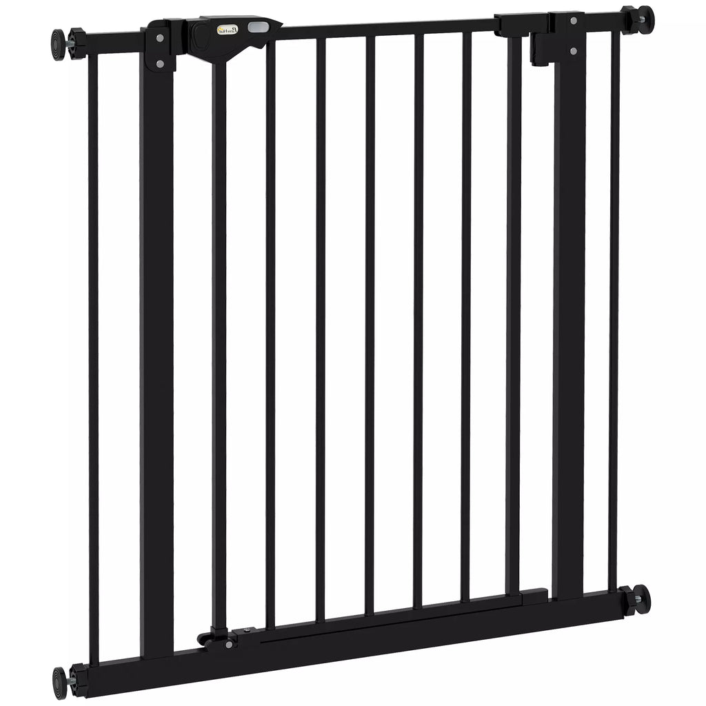 Apsauginiai varteliai šunims, barjeras augintiniams, metalas, plastikas, 74-80 cm, juodi
