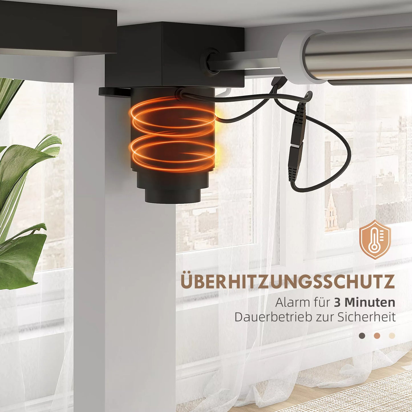 Stovimas stalas, reguliuojamas aukštis, 120x60x72-116 cm, baltas