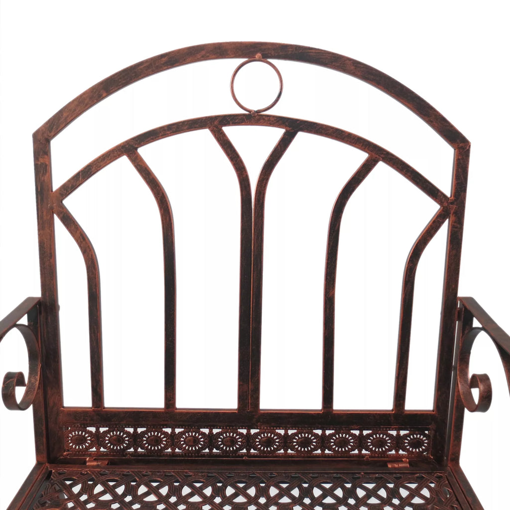 Sūpynės kėdė Sodo kėdė, vintage dizainas, 61 cm x 79 cm x 90 cm, ruda + juoda
