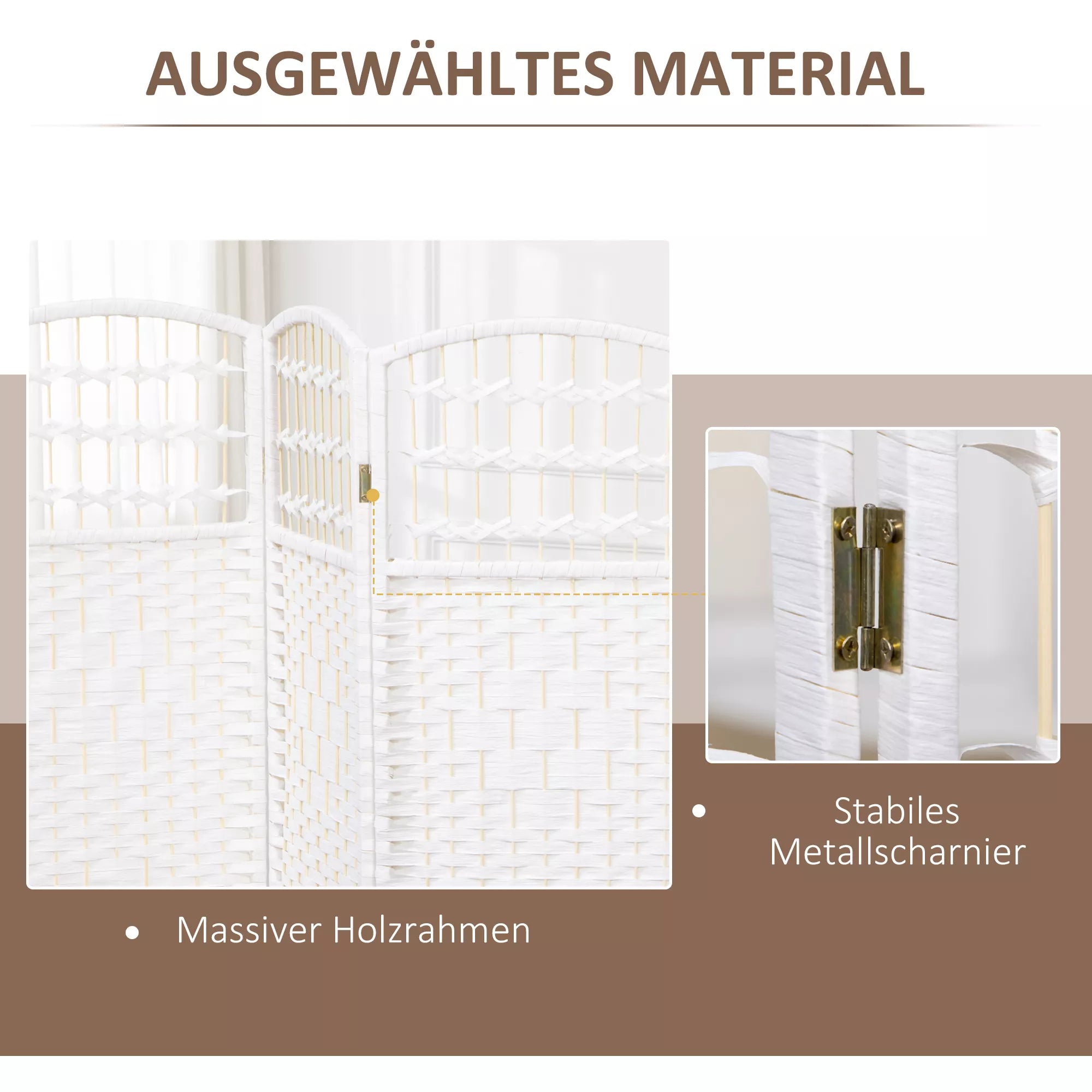 4 dalių paraventas 160 x 170 cm Sulankstomas kambario skirstytuvas Skiriamoji siena iš banguotosios pluošto medžiagos Skiriamoji siena gyvenamajam kambariui